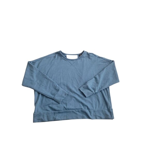 Nike Dry Versa Open Cage Back Lounge Sweatshirt Blue XXL 2XL Wmn LS Lagenlook - Picture 1 of 13